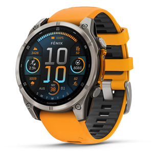 Garmin Fenix 8 Sapphire, 47 мм, серый/оранжевый - Спортивные часы 010-02904-11