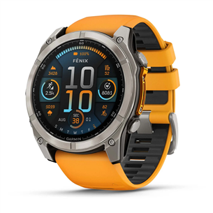 Garmin Fenix 8 Sapphire, 51 мм, серый/оранжевый - Спортивные часы