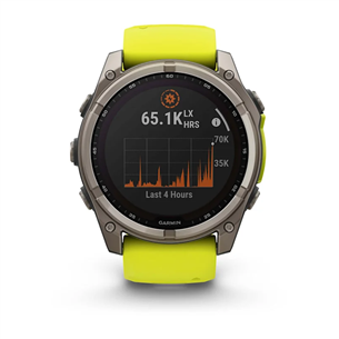 Garmin Fenix 8 Sapphire Solar, 51 mm, titano/geltonas - Išmanusis laikrodis