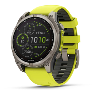 Garmin Fenix 8 Sapphire Solar, 47 мм, серый/желтый - Спортивные часы