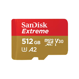 SanDisk Extreme microSDXC UHS-I CARD, 512 GB - Atminties kortelė