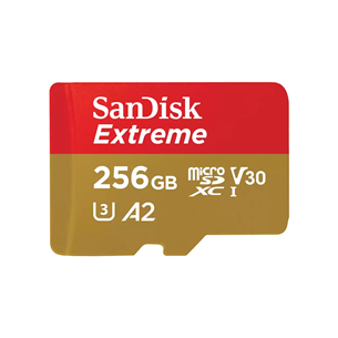 Atminties kortelė SanDisk Extreme microSDXC UHS-I CARD, 256 GB SDSQXAV-256G-GN6MA