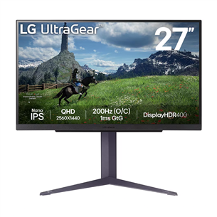 LG UltraGear 27GS85Q, 27'', Nano IPS, QHD, 180 Hz, juodas - Monitorius 27GS85Q-B