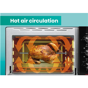 Hisense, 30 L, 1600 W, black - Mini oven