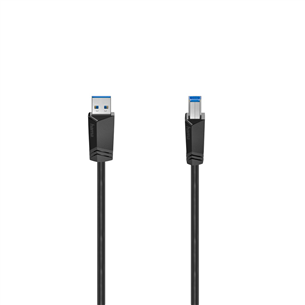 Laidas Hama USB-A / USB-B Cable, 5 Gbit/s, juodas 00200625