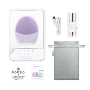 Foreo Luna 3 Sensitive, violetinis - Veido odos šepetėlis