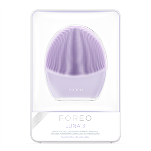 Foreo Luna 3 Sensitive, violetinis - Veido odos šepetėlis