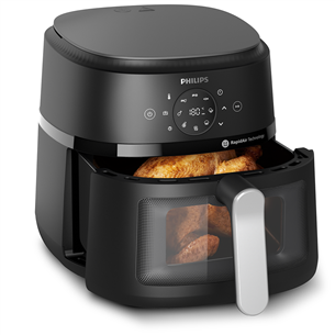 Karšto oro gruzdintuvė Philips Airfryer 2000 series, 6.2 L, 1700 W, juoda