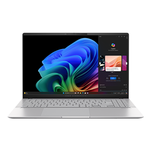 Asus Vivobook S 15 OLED, 15,6'', 120 Hz, OLED, 3K, X Elite, 32 GB, 1 TB, Copilot+, cool silver - Notebook S5507QA-MA001W