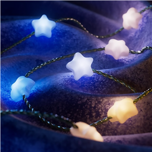 Twinkly Candies Stars, RGB, 100 LED, USB-C, 6 m, skaidrus laidas – Išmanioji girlianda