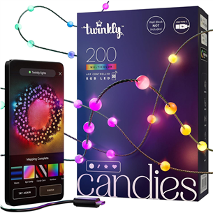 Twinkly Candies Pearls, RGB, 200 светодиодов, USB-C, 12 м, зеленый - Умная гирлянда TWKP200RGB-G