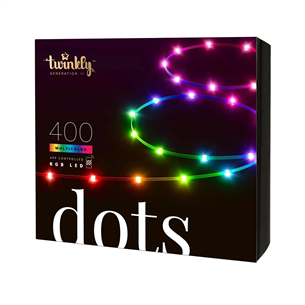 Twinkly Dots, 400 LED, IP20, 20 m, skaidri – Išmanioji lempučių girlianda TWD400STP-TEU