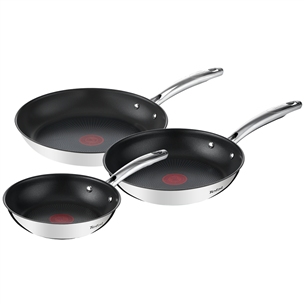 Tefal Duetto+, 20/24/28 cm, 3 vnt rinkinys, nerūdijantis plienas - Keptuvių rinkinys G732S334