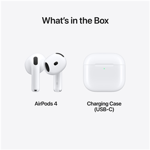 Apple Airpods 4 ANC, baltos - Bevielės ausinės