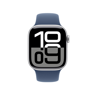 Apple Watch Series 10 GPS, 42 mm, sport band, S/M, silver aluminium / denim - Išmanusis laikrodis