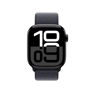 Apple Watch Series 10 GPS, 42 mm, sport loop, jet black aluminium / ink  - Išmanusis laikrodis