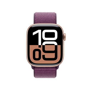 Apple Watch Series 10 GPS, 42 mm, sport loop, rose gold aluminium / plum - Išmanusis laikrodis