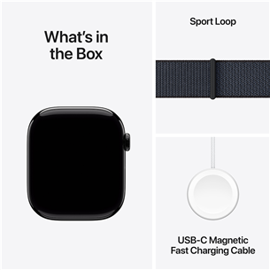 Apple Watch Series 10 GPS, 46 mm, sport loop,  jet black aluminium / black - Išmanusis laikrodis