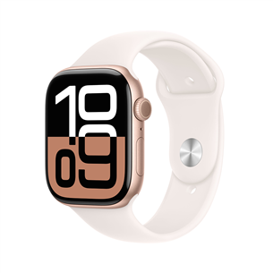 Apple Watch Series 10 GPS, 46 mm, sport band, S/M, rose gold aluminium / blush - Išmanusis laikrodis MWWT3ET/A