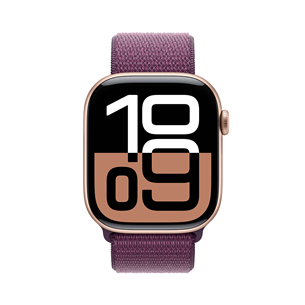 Apple Watch Series 10 GPS, 46 mm, sport loop, rose gold aluminium / plum - Išmanusis laikrodis