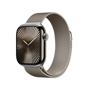 Apple Watch Series 10 GPS + Cellular, 42 mm, Milanese loop, natural titanium / natural - Smart watch