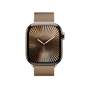 Apple Watch Series 10 GPS + Cellular, 42 mm, Milanese loop, gold titanium / gold  - Išmanusis laikrodis