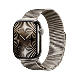 Apple Watch Series 10 GPS + Cellular, 46 мм, Milanese loop, M/L, титан / нерж. сталь - Смарт-часы MWYC3ET/A