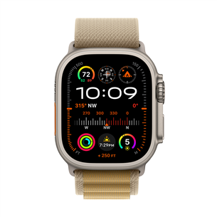 Apple Watch Ultra 2, 49 mm, Alpine Loop, Medium, tan - Išmanusis laikrodis