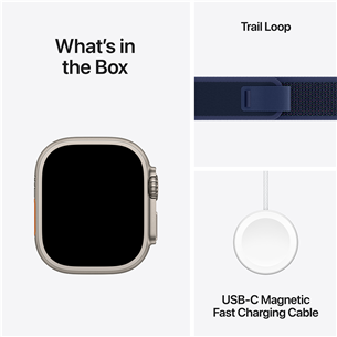 Apple Watch Ultra 2, 49 mm, Trail Loop, S/M, mėlynas - Išmanusis laikrodis