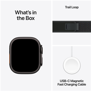 Apple Watch Ultra 2, 49 mm, Trail Loop, S/M, black titanium / black  - Išmanusis laikrodis