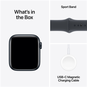 Apple Watch SE, 40 mm, GPS, sport band, S/M, midnight aluminium / midnight - Išmanusis laikrodis