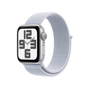 Apple Watch SE, 40 mm, GPS, sport loop, silver aluminium / blue cloud  - Išmanusis laikrodis MXEE3ET/A