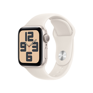 Apple Watch SE, 40 mm, GPS, sport band, S/M, starlight aluminium / starlight - Išmanusis laikrodis