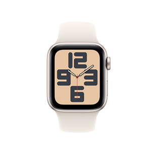 Apple Watch SE, 40 mm, GPS, sport band, S/M, starlight aluminium / starlight - Išmanusis laikrodis