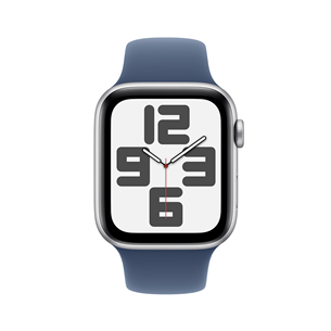 Apple Watch SE, 44 mm, GPS, sport band, S/M, silver aluminium / denim - Išmanusis laikrodis