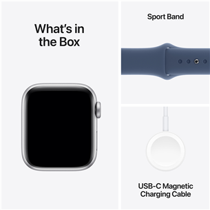 Apple Watch SE, 40 mm, GPS + Cellular, sport band, S/M, silver aluminium / denim - Išmanusis laikrodis