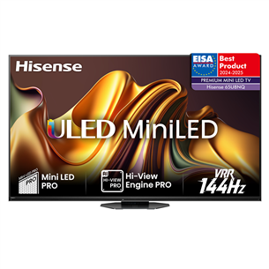 Hisense U8NQ, 65'', 4K UHD, Mini LED, juodas - Televizorius