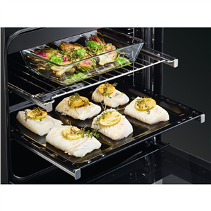 AEG 6000 Series SteamBake, 58 L, width 50 cm, stainless steel - Induction hob