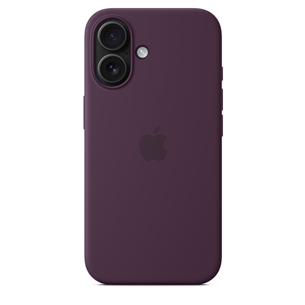 Apple Silicone Case with Magsafe, iPhone 16, plum - Dėklas