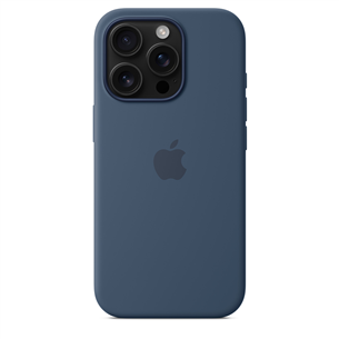 Apple Silicone Case with Magsafe, iPhone 16 Pro, denim - Dėklas