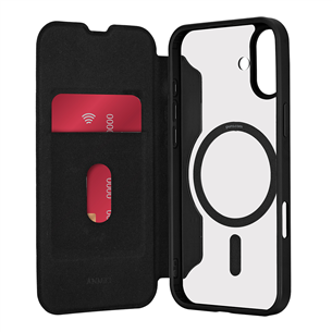 Puro BOOK MAG Booklet Case for iPhone 16, black - Case