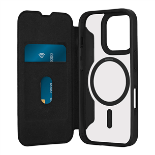 Puro BOOK MAG Booklet Case for iPhone 16 Pro, juodas - Dėklas