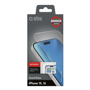 SBS Glass screen protector for iPhone 16 / 15 - Ekrano apsauga