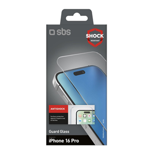 SBS Glass screen protector for iPhone 16 Pro - Ekrano apsauga