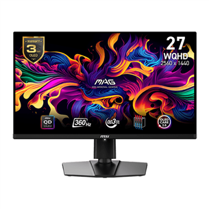 MSI MAG271 QPX, 27'', 360 Hz, QHD, QD-OLED, juodas - Monitorius MAG271QPXQD-OLED