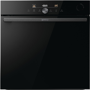 Gorenje, 77 L, pyrolytic cleaning, black - Built-in oven