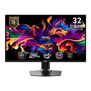 MSI MAG321 UPX, 32'', 4K UHD, 240 Hz, QD-OLED, juodas - Monitorius MAG321UPXQD-OLED