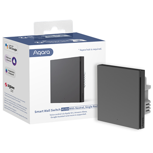 Aqara Wall Switch H1 EU, нейтраль, серый - Умный переключатель