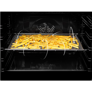 Electrolux 600 Seeria SteamBake, 58 л, ширина 50 см, белый - Газовая плита с электрической духовкой