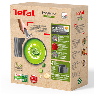 Tefal Ingenio Renew, 4 dalių, 16/18/20 cm - Keptuvių rinkinys + rankena